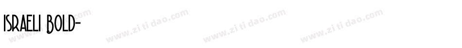 Israeli Bold字体转换